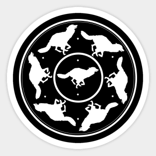 Wolf Circle Sticker